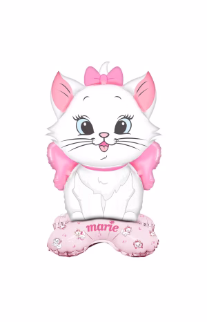 Toptan Ayaklı Beyaz Kedi Folyo Balon