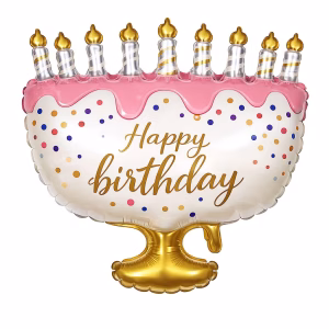 Toptan Gold Happy Birthday Pasta Folyo Balon