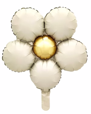 Toptan Küçük Krem Papatya Folyo Balon