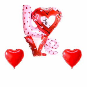 Toptan Love 3'Lü Set Folyo Balon