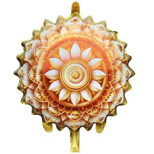 Toptan Ramazan Motifli Sarı Yuvarlak Folyo Balon