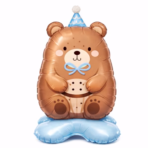 Toptan Ayaklı Mavi Ayı Folyo Balon