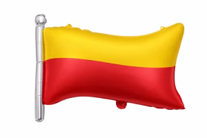 Toptan Sarı Kırmızı Bayrak Folyo Balon