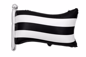 Toptan Siyah Beyaz Bayrak Folyo Balon