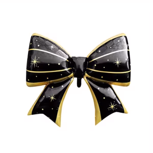 Toptan Siyah Gold Fiyonk Folyo Balon