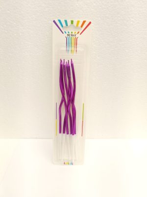 Toptan Mor Renk Kıvrımlı Mum