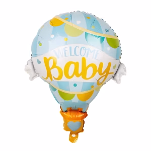 Toptan Welcome Baby Mavi Folyo Balon