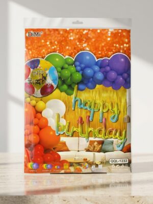 Toptan Gökkuşağı Konseptli Balon Parti Seti